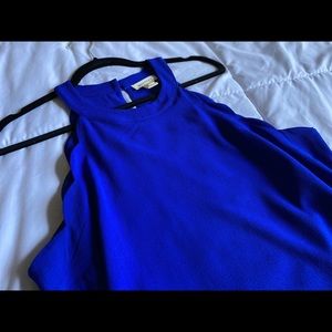 Monteau Royal Blue Scalloped Tank Top